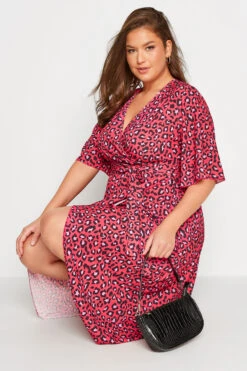 YOURS LONDON Curve Red Leopard Print Midi Wrap Dress -Luna Looks Zone 9ccaa920 784c 4f 161728 D