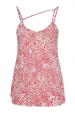 LIMITED COLLECTION Curve Pink Mixed Animal Print Strap Detail Cami Top -Luna Looks Zone 9cddfaa5 9df1 49 214642 X