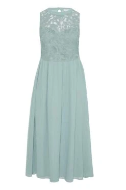 YOURS LONDON Curve Ice Blue Lace Front Chiffon Maxi Dress -Luna Looks Zone 9d1ed1cf 39e2 4e 161506 X