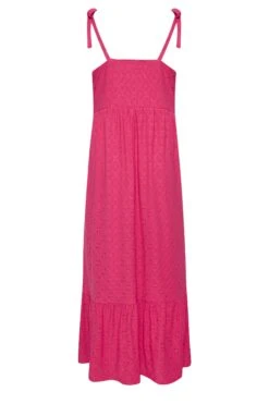 YOURS Curve Hot Pink Broderie Anglaise Maxi Dress -Luna Looks Zone 9d9d5241 8905 45 137567 Y
