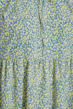 YOURS Curve Blue Ditsy Print Tie Neck Smock Top -Luna Looks Zone 9eb07c64 f877 48 173754 Z