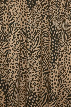 YOURS Curve Brown Mixed Animal Print Midi Smock Dress -Luna Looks Zone 9f0b2a52 bd31 4d 137561 Z