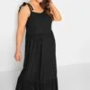 YOURS Curve Black Broderie Anglaise Maxi Dress
