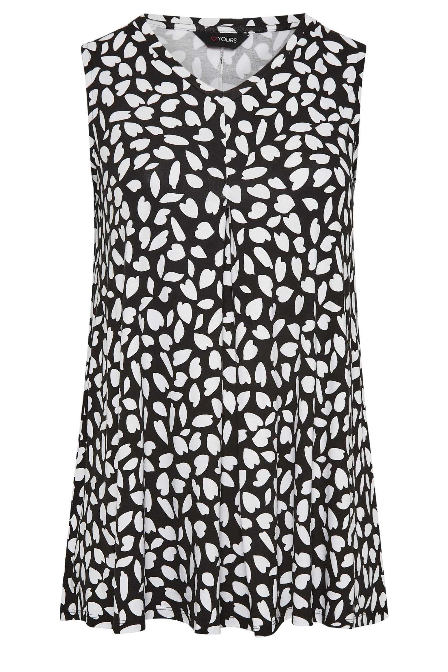 YOURS 2 PACK Curve Black & White Pleat Front Vest Tops 9 YOURS 2 PACK Curve Black & White Pleat Front Vest Tops - Image 9