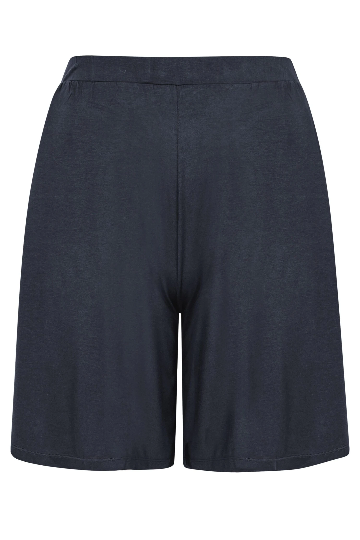 Curve Navy Blue Jersey Pull On Shorts 3 Curve Navy Blue Jersey Pull On Shorts - Image 3