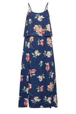 YOURS LONDON Curve Navy Blue Floral Overlay Maxi Dress 12 YOURS LONDON Curve Navy Blue Floral Overlay Maxi Dress -Luna Looks Zone a012cc5b 0060 4a 161945 X