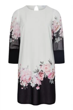 YOURS LONDON Curve White Floral Border Dress -Luna Looks Zone a0d5aae2 c228 48 161474 X