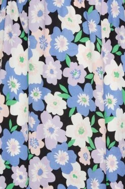 YOURS Curve Purple Floral Cold Shoulder Midaxi Dress -Luna Looks Zone a13556f8 8302 49 137286 Z