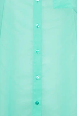 YOURS LONDON Curve Turquoise Blue Pleat Sleeve Shirt 9 YOURS LONDON Curve Turquoise Blue Pleat Sleeve Shirt -Luna Looks Zone a320a2a5 e7af 4e 162008 Z