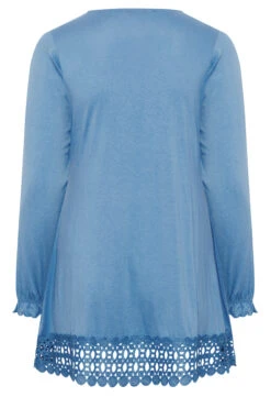 YOURS Curve Blue Crochet Long Sleeve Tunic Top 10 YOURS Curve Blue Crochet Long Sleeve Tunic Top -Luna Looks Zone a34328e3 c87c 43 320481 Y