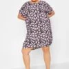 YOURS Curve Black Floral Print Shift Dress
