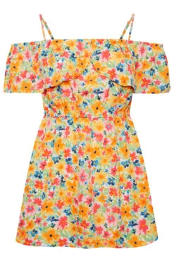 LIMITED COLLECTION Curve Blue Frill Cold Shoulder Top -Luna Looks Zone a5b85bc1 8540 43 215515 X