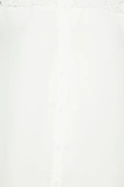 YOURS LONDON Curve White Lace Insert Shirt -Luna Looks Zone a5e7fdcf d59b 40 162139 Z