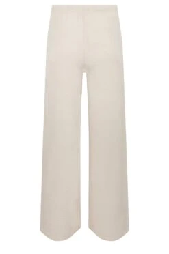 YOURS PETITE Curve Stone Brown Crepe Wide Leg Trousers -Luna Looks Zone a623c742 4d33 4b 174441 Y