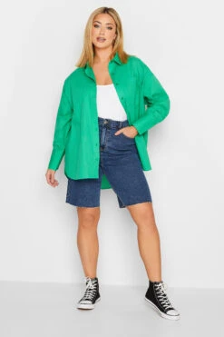 YOURS Curve Dark Blue Dad Shorts