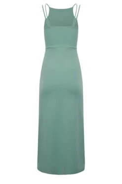 YOURS PETITE Curve Sage Green Split Hem Maxi Dress -Luna Looks Zone a6f15413 1dae 43 174531 Y