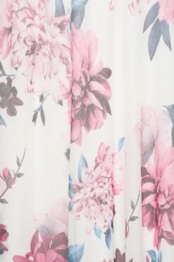 YOURS LONDON Curve White Floral Cowl Neck Mesh Dress -Luna Looks Zone a80d8e67 dd27 4d 162123 Z