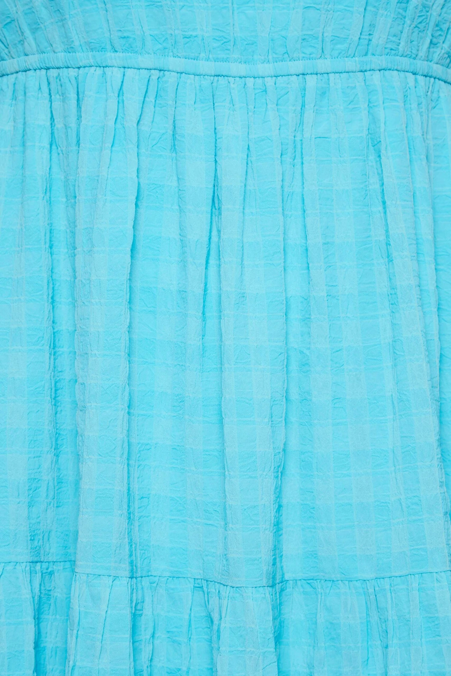 LIMITED COLLECTION Curve Aqua Blue Textured Tiered Smock Dress 5 LIMITED COLLECTION Curve Aqua Blue Textured Tiered Smock Dress - Image 5