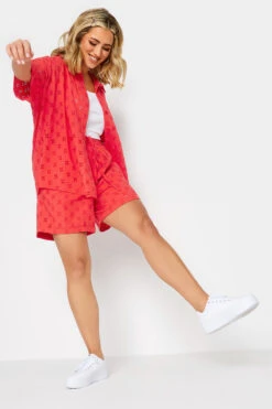 LIMITED COLLECTION Curve Coral Orange Broderie Anglaise Shorts -Luna Looks Zone a8722266 3f39 48 215526 B