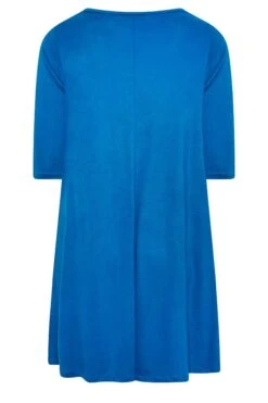 YOURS Curve Cobalt Blue Drape Pocket Dress -Luna Looks Zone ab382a94 4619 45 301911 Y