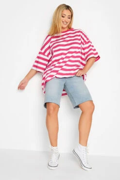 YOURS Curve Light Blue Dad Shorts