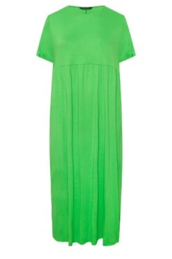 LIMITED COLLECTION Curve Bright Green Pocket Maxi Dress -Luna Looks Zone adf572f4 2b1e 40 215718 X