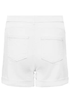 YOURS PETITE Curve White MOM Denim Shorts -Luna Looks Zone ae6cc4ec 41d0 4c 174455 Y
