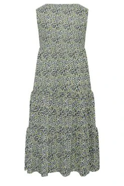 YOURS Curve Blue Floral Ditsy Print Maxi Wrap Dress -Luna Looks Zone ae89da49 6f73 47 301897 Y