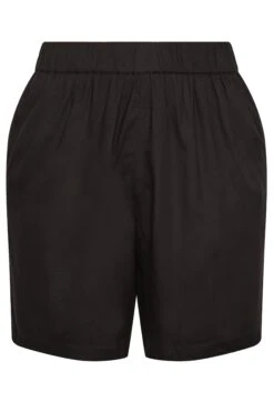 YOURS Curve Black Woven Shorts -Luna Looks Zone aeadc2ab a9e8 4d 144796 X