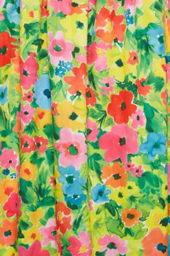 LIMITED COLLECTION Curve Green Floral Midaxi Dress -Luna Looks Zone afe1ba39 331b 49 215507 Z