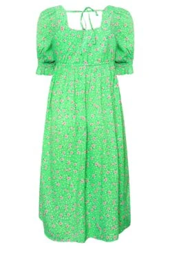 LIMITED COLLECTION Curve Green Floral Print Sweetheart Dress -Luna Looks Zone b094e0c8 f1b4 4f 215678 Y