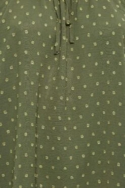 YOURS Curve Khaki Green Gypsy Dobby Top -Luna Looks Zone b1e77a8c d7a5 44 174282 Z