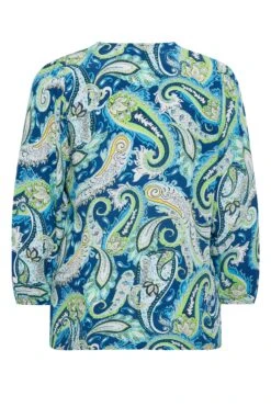YOURS Curve Blue Paisley Print Blouse -Luna Looks Zone b20ec6c5 279d 43 301186 Y