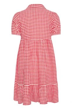 LIMITED COLLECTION Curve Red Gingham Dipped Hem Smock Dress 11 LIMITED COLLECTION Curve Red Gingham Dipped Hem Smock Dress -Luna Looks Zone b2b96741 eb1e 47 214400 Y
