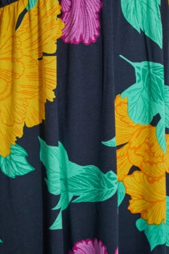 YOURS Curve Black Floral Cold Shoulder Dress -Luna Looks Zone b31c4f76 b246 40 300800 Z