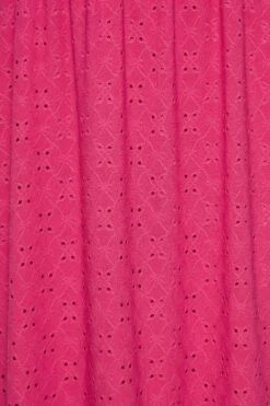 YOURS Curve Hot Pink Broderie Anglaise Maxi Dress -Luna Looks Zone b35622fb dc74 47 137567 Z