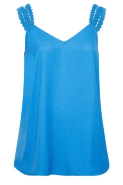 LIMITED COLLECTION Curve Blue Embroidered Strap Vest Top 10 LIMITED COLLECTION Curve Blue Embroidered Strap Vest Top -Luna Looks Zone b3bf682c ed60 40 215561 X