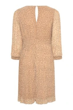 YOURS LONDON Curve Beige Brown Spot Print Pleated Wrap Dress -Luna Looks Zone b5454af4 42d7 4b 161192 Y