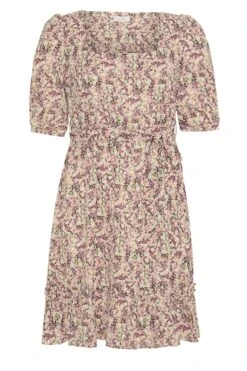 YOURS LONDON Curve Pink Ditsy Print Square Neck Dress -Luna Looks Zone b5479b17 54fb 4c 161195 X