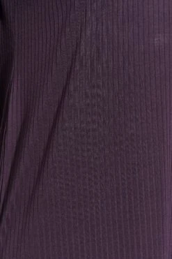 LIMITED COLLECTION Curve Purple Ribbed Dress -Luna Looks Zone b5c80379 7d16 4a 215185 Z