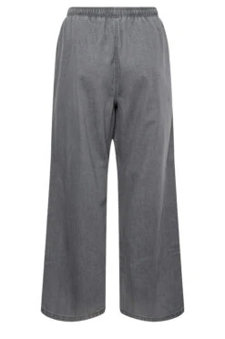 YOURS Curve Grey Pull On Wide Leg Jeans 7 YOURS Curve Grey Pull On Wide Leg Jeans -Luna Looks Zone b674bd3c b072 4b 143440 Y