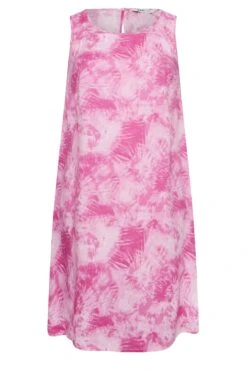 YOURS Curve Dark Pink Tie Dye Print Swing Dress 10 YOURS Curve Dark Pink Tie Dye Print Swing Dress -Luna Looks Zone b674da79 8004 4a 137448 X