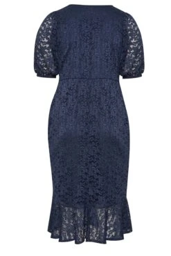 YOURS LONDON Navy Blue Lace Wrap Dress -Luna Looks Zone b7c1f58e fd88 4f 162183 Y