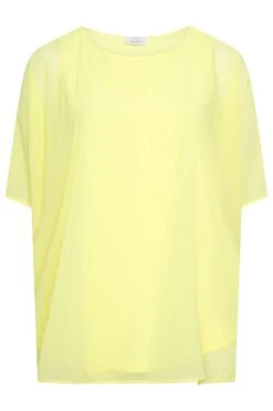 YOURS LONDON Curve Yellow Cape Top -Luna Looks Zone b8f1853c b353 41 162075 X