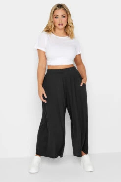 LIMITED COLLECTION Curve Black Extra Wide Leg Culottes