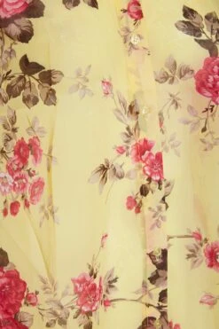 YOURS Curve Yellow Floral Print Sleeveless Swing Blouse -Luna Looks Zone b90a089a d3a9 42 173874 Z