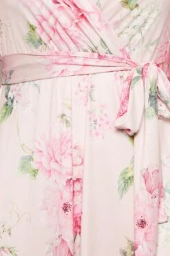 YOURS LONDON Curve Light Pink Floral Hanky Hem Dress -Luna Looks Zone b968af2f 36df 41 162105 ZR