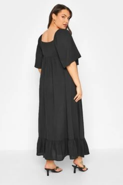 LIMITED COLLECTION Curve Black Ruched Angel Sleeve Dress -Luna Looks Zone bb319445 bd11 44 214535 C