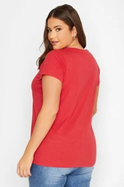 YOURS Curve 3 PACK Red & White Essential T-Shirts -Luna Looks Zone bccf0a80 582d 4a 320713 C1