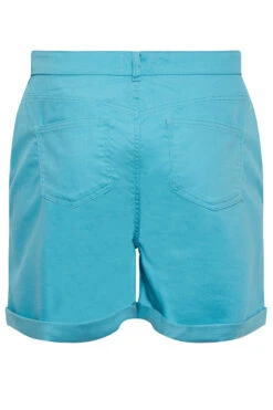 YOURS Curve Aqua Blue MOM Denim Shorts -Luna Looks Zone bf9fb814 2d81 4b 144741 Y